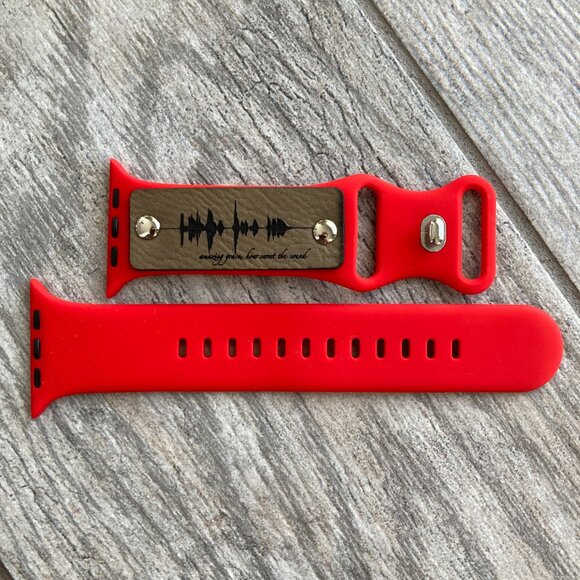 Amazing Grace, How Sweet The Sound Soundwave Band For Apple Watch 42-49mm - Red - Picture 2 of 3